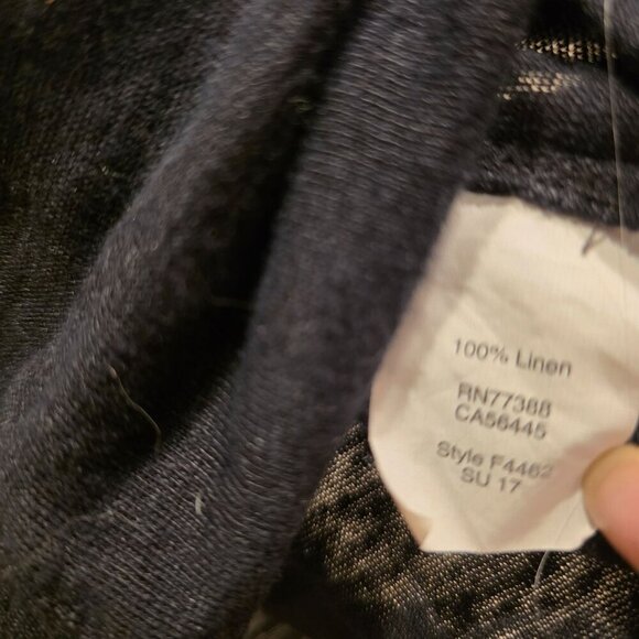 Madewell Womens Black Linen Peplum Top Size XL - Picture 10 of 11